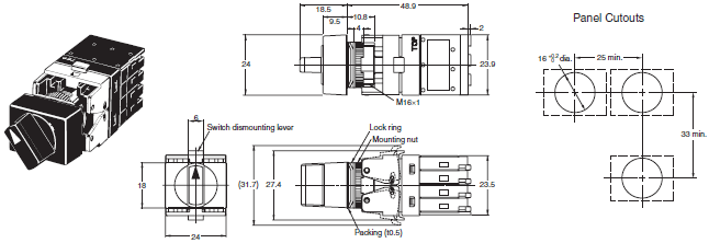 A165S / W Dimensions 7 