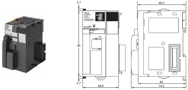 CJ2H-CPU6[] Dimensions 1 