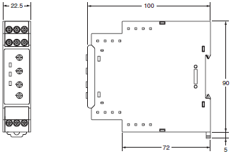 K8AK / K8DS Series Dimensions 2 