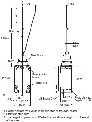 WL-N / WLG Dimensions 70 