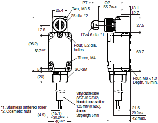 WL-N / WLG Dimensions 116 