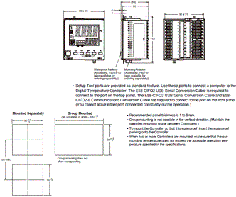 E5AC-T Dimensions 2 