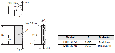 E3ZR-C Dimensions 9 