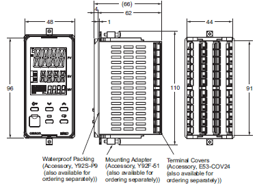 E5ED / E5ED-B Dimensions 2 