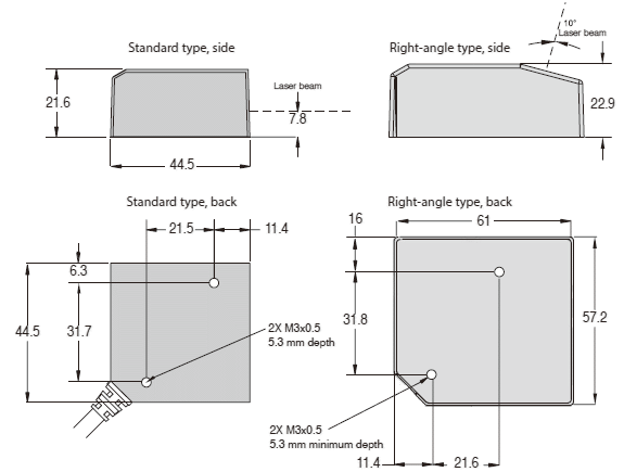 MS-3 Series Dimensions 1 