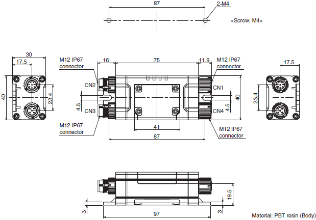 F3SG-SR / PG Series Dimensions 29 