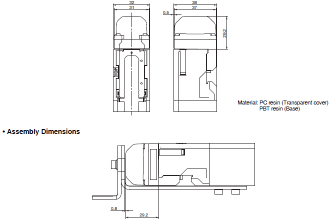 F3SG-SR / PG Series Dimensions 91 