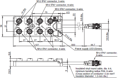 F3SG-SR / PG Series Dimensions 71 