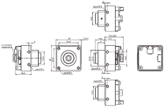 STC Series (USB3.0 Vision Board Level Camera with Liquid Lens) Dimensions 1 