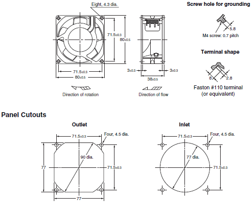 R87F / R87T Dimensions 2 