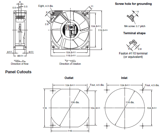 R87F / R87T Dimensions 8 