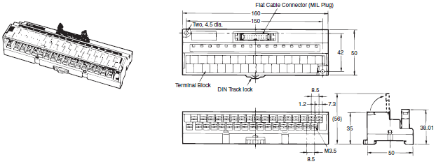 XW2C-20G5-IN16 Dimensions 2 XW2C-20G5-IN16_Dim